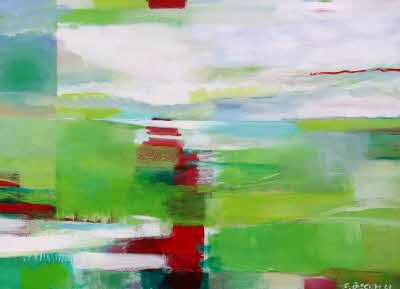 Susanne Beckh - 'Großes Grünes', 100 x 140, Acryl, 2021