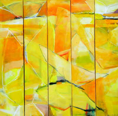 Susanne Beckh - 'Zitronenfalter', 100 x 100, Acryl, 2010